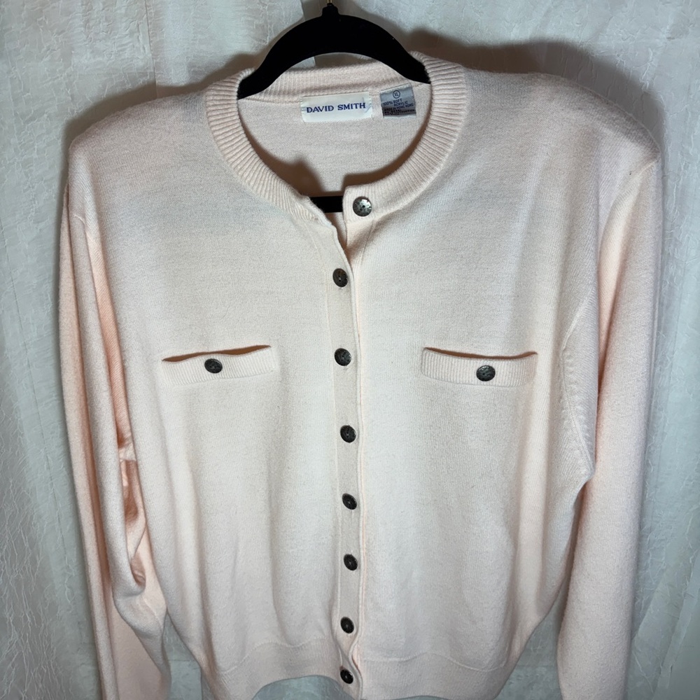 Women's Soft Pink Cardigan Sweater
